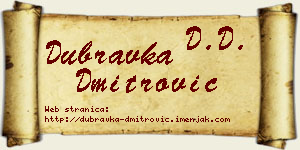 Dubravka Dmitrović vizit kartica